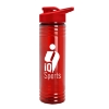 Garyline® Slim Fit Bottle with Drink-Thru Lid - 24 oz. - Transparent red